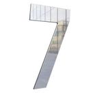 Numero 130mm prata espelhado - 7 - metalmidia