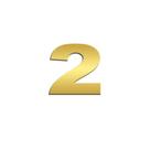 Número 2 Potência Para NTG Inox Dourado