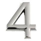 Número 4 Residencial 39 MM Plástico ABS Cromado BemFixa