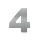 Número 4 Residencial Alumínio Escovado - Rennova, Tamanho: 4