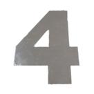 Número 4 Residencial Cromado 20 cm Grande - Requinte