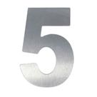 Número 5 em ACM Aço Escovado 125mm - 400-5 - NUMERAL