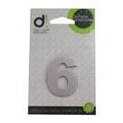 Número 6 de Acrílico Espelhado 5cm Decore