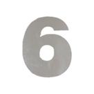 Número 6 Residencial Cromado 15 cm Médio - Requinte
