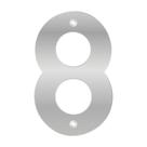 Número 8 Residencial 145 MM Plástico ABS Prata BemFixa