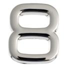 Número 8 Residencial 39 MM Plástico ABS Cromado BemFixa Número 8 Residencial 39 MM Plástico ABS Cromado BemFixa