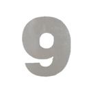 Número 9 Residencial Cromado 15 cm Médio - Requinte