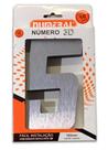 Número Aço Escovado Numeral ACM 3D 5 2066 185mm