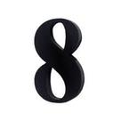 Numero acrilico 14 5cm n 8 preto - kami