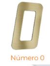 Numero adesivo 0 Ouro escovado 130 mm - Aluminio Leve Numero adesivo 0 Ouro escovado 130 mm - Aluminio Leve