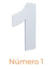 Numero adesivo 1 Branco 130 mm - Aluminio Leve Numero adesivo 1 Branco 130 mm - Aluminio Leve
