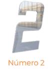 Numero adesivo 2 Prata Espelhado 130 mm - Aluminio Leve