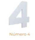 Numero adesivo 4 Branco 130 mm - Aluminio Leve Numero adesivo 4 Branco 130 mm - Aluminio Leve