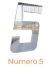 Numero adesivo 5 Prata Espelhado 130 mm - Aluminio Leve