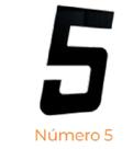 Numero adesivo 5 Preto 130 mm - Aluminio Leve