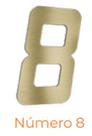 Numero adesivo 8 Ouro escovado 130 mm - Aluminio Leve Numero adesivo 8 Ouro escovado 130 mm - Aluminio Leve