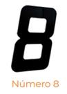 Numero adesivo 8 Preto 130 mm - Aluminio Leve