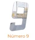 Numero adesivo 9 Prata Espelhado 130 mm - Aluminio Leve