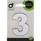Numero Alum Espelhado Apto 3 Decore 7Cm Numero Alum Espelhado Apto 3 Decore 7Cm