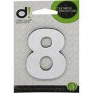 Numero Alum Espelhado Apto 8 Decore 7Cm Numero Alum Espelhado Apto 8 Decore 7Cm