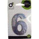 Numero Aluminio Espelhado Apartamento 6 7Cm 10 Numero Aluminio Espelhado Apartamento 6 7Cm 10