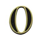 Numero Apartamento PVC Preto / Dourado N 0