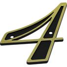 Numero Colonial Emave 4 Dourado Numero Colonial Emave 4 Dourado