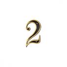 Numero Colonial Preto/Dourado N.2