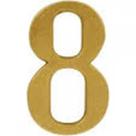 Numero Colonial Pvc Caiado 8 - Kit C/10