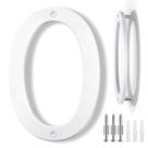 Número de casa IVERRA 20 cm branco, flutuante e moderno para área externa