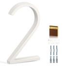 Número de casa YIPLED 5" branco em metal resistente às intempéries
