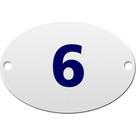 Numero Oval Pvc Caiado 6/9 - Kit C/25