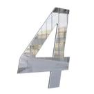 Numero Para Residência 130mm Prata espelhado - Metalmidia