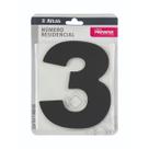 NUMERO PRETO n 3 ADESIVO ACM PR30003 - PRIMAFER