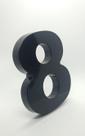 Número Residencial 15cm PRETO Caixa Alta 3d Algarismo Lubian