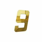 Número Residencial 180MM Ouro Espelhado 9 - Metalmidia