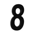Número Residencial 3D "8" Plástico ABS Preto Metalcromo Número Residencial 3D "8" Plástico ABS Preto Metalcromo
