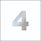 Numero Residencial Aço Escovado 13 Cm - Fundição Petrópolis Nº4