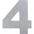 Numero Residencial Atlas Escovado 12,5Cm No.4