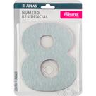Numero Residencial Atlas Escovado 6Cm Nº 8 Numero Residencial Atlas Escovado 6Cm Nº 8
