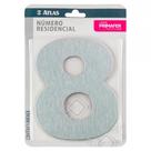Numero Residencial Atlas Escovado 6Cm Nº 8 Numero Residencial Atlas Escovado 6Cm Nº 8