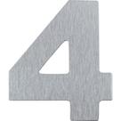 Numero Residencial Atlas Escovado No.4 - 12,5Cm Numero Residencial Atlas Escovado No.4 - 12,5Cm