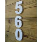 Número Residencial Em Abs 10cm 3d Caixa Alta -branco Número Residencial Em Abs 10cm 3d Caixa Alta -branco