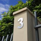 Número Residencial Em Inox Polido Alto Brilho Dupla Face - B