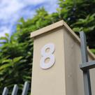 Número Residencial Em Metal Branco Dupla Face - 4