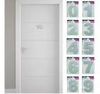 Numero residencial grande 12cm acm escovado