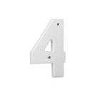 Número Residencial Plástico 19cm Branco Nº4 - Mac Loren
