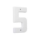 Número Residencial Plástico 27cm Branco Nº5 - Mac Loren