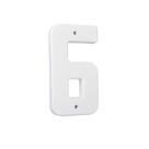 Número Residencial Plástico 27cm Branco Nº6 - Mac Loren