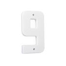 Número Residencial Plástico 27cm Branco Nº9 - Mac Loren
